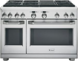 Monogram® 48" Pro Style Dual Fuel Double Oven Range-Stainless Steel