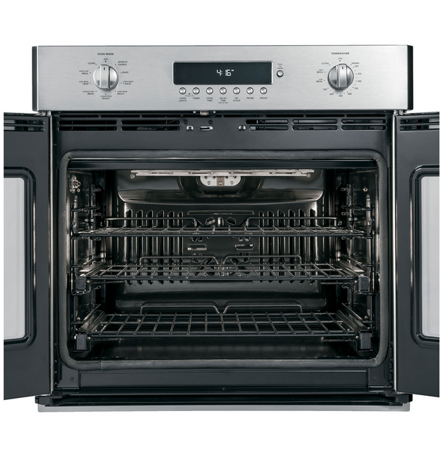 Monogram® 30" Professional French Door Electronic Convection Single Wall Oven-Stainless Steel-2