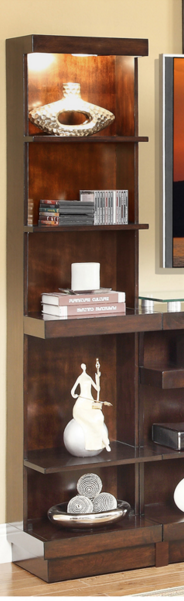 Legends Furniture Inc. Novella Dark Chocolate Curio Pier Cabinets-0