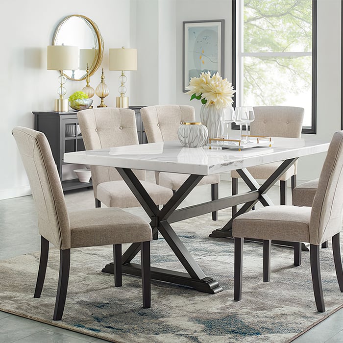 scarlett 5 piece solid wood dining set