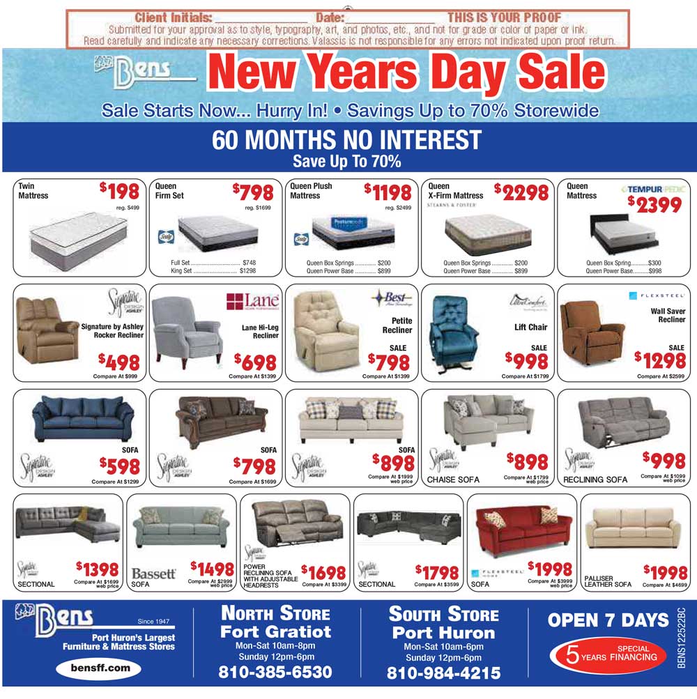 Current Ads | Ben's Fine Furniture | Furniture and Mattresses in Fort ...