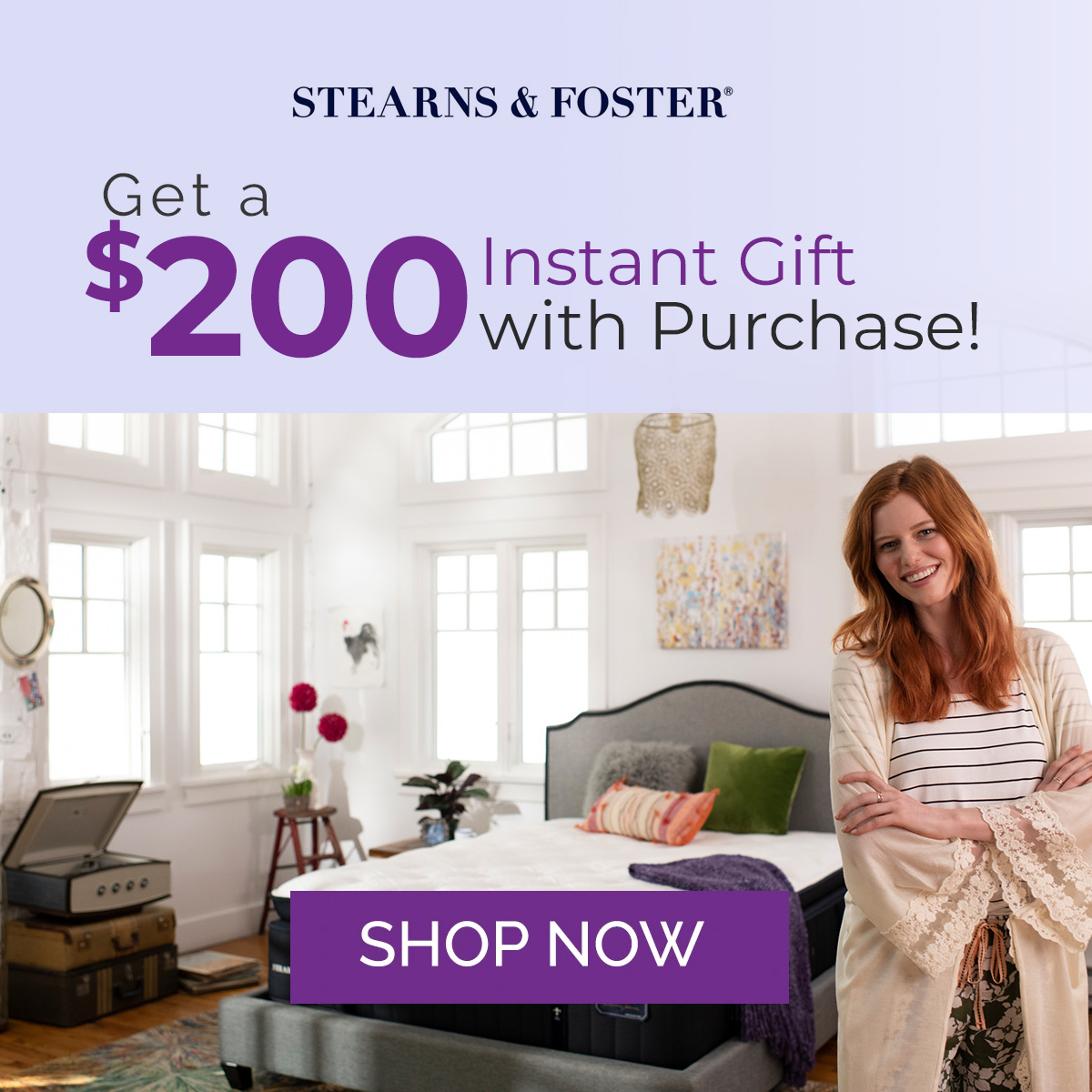 Stearns & Foster Up to $200 Gift with Purchase