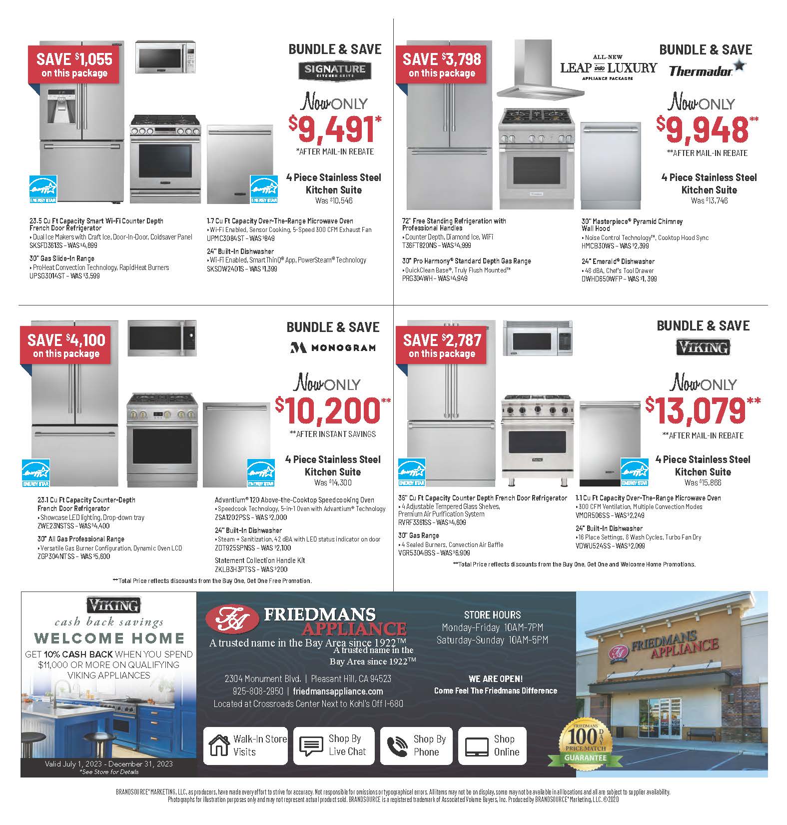 Fall Clearance Event | Friedmans Appliance | Bay Area | Concord, CA