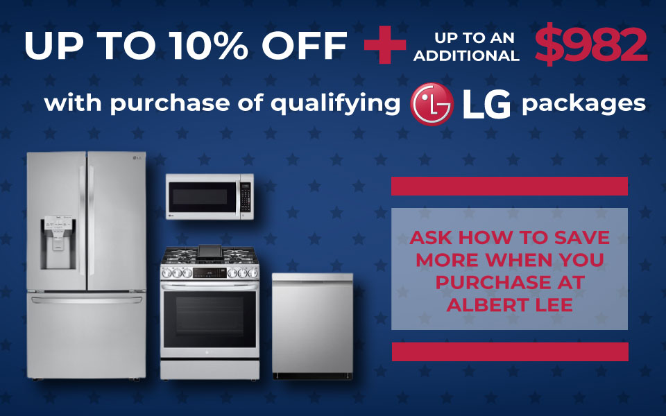 Up to 10% Off + Up to an Additional $982 on Purchase of Qualifying LG Packages