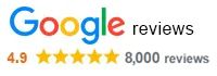 Google Reviews - 4.9 Stars, 8000 Reviews