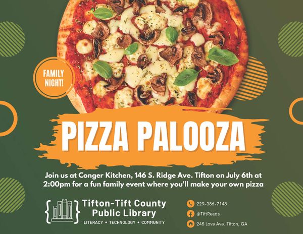 Family Pizza Palooza with the Tifton-Tift County Public Library 