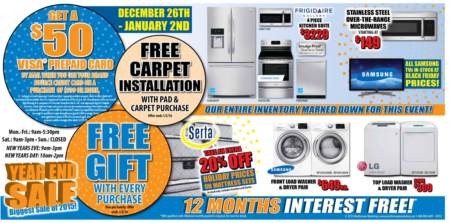 New years on sale appliance sale