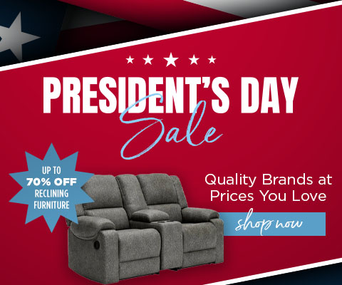 Presidents Day Sale - up to 70% off reclining furniture