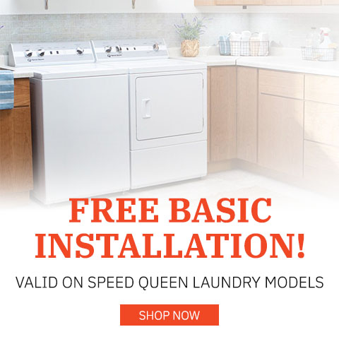 Free Basic Installation - valid on speed queen laundry models